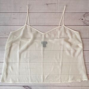 Lane Bryant 22/24 Cream Sheer Cami – Elegant & Lightweight Layering Staple ✨